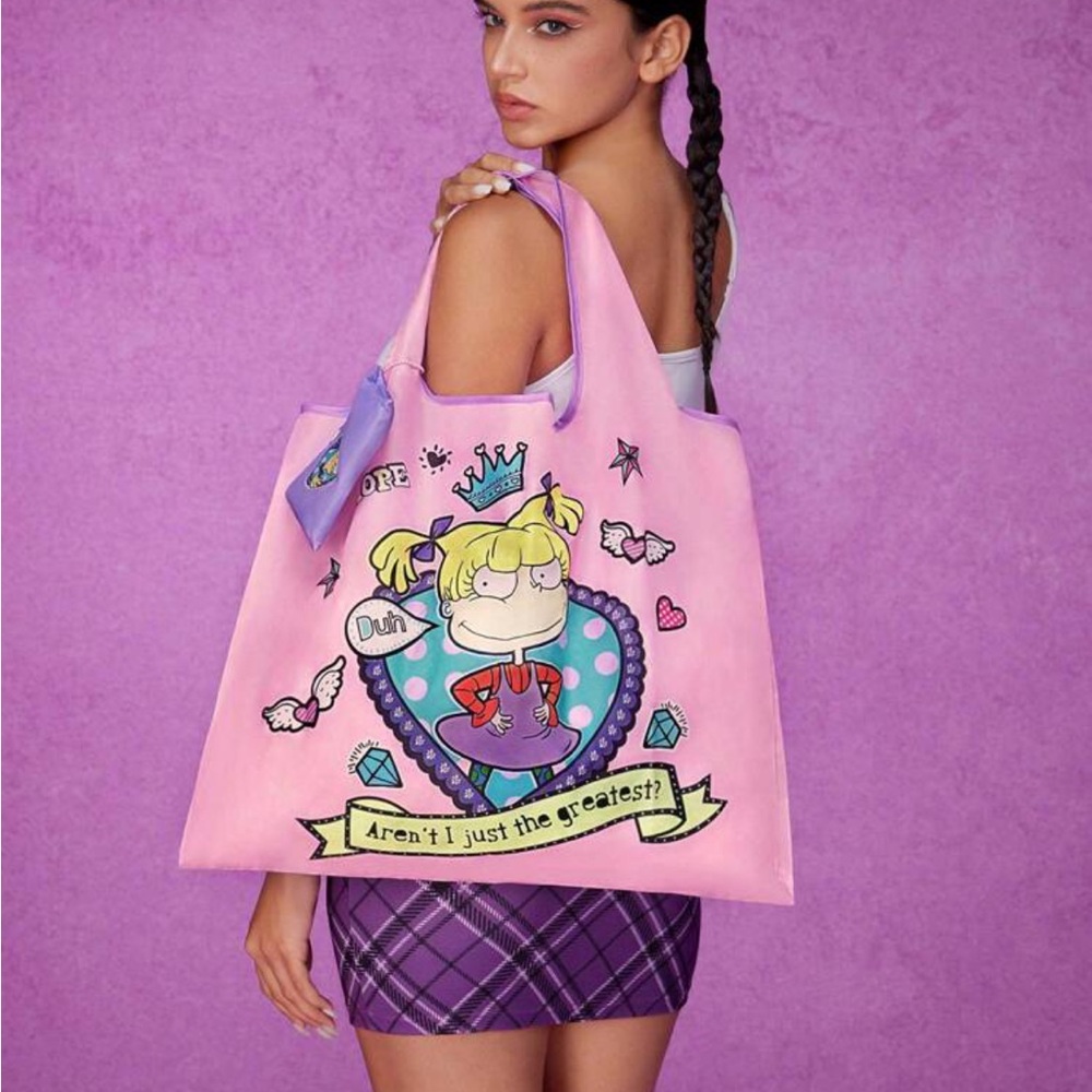 - Nick 90s X Rebellious Rose Cute Printed Portable Shopping Bag - Picture 7 of 8